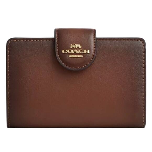 Coach Handbags - Coach Ombre Brown Med Corner zip wallet NWT